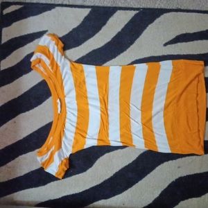 Orange and white striped tunic